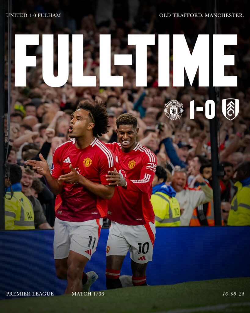 Manchester United vs Fulham fulltime